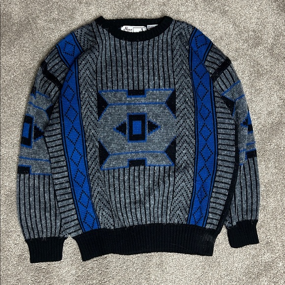 Vintage Other - Vintage 90s Nino Foriero Patterned Knit Sweater